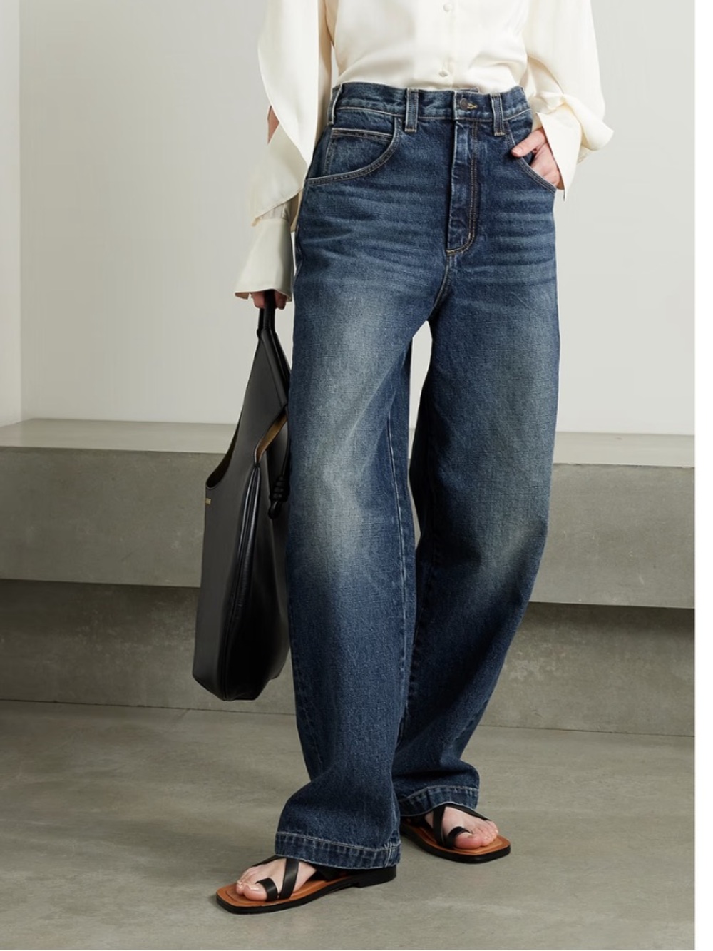 Nili Lotan Indigo Blue Denim Jeans Aaron